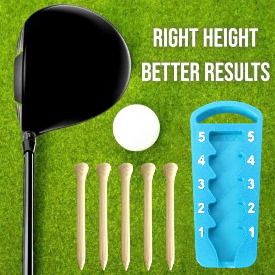 Nastavovač výšky golfového týčka 5 nastavení Přesně nastavitelný Setter výšky golfového týčka Nástroj pro elevaci týčka pro venkovní golfový trénink pro konzistentní švihy