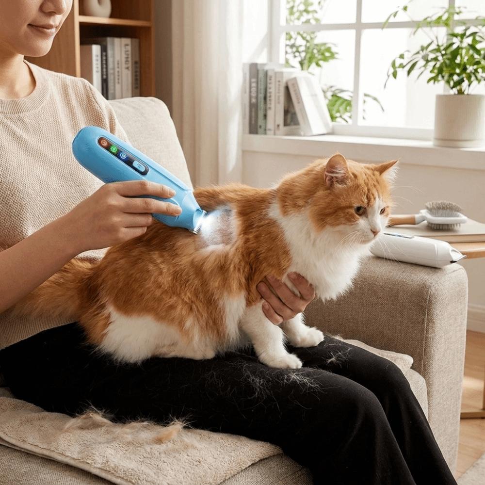 Rechargeable Dog Paw Trimmer LCD Display Electric Dog Clippers Cordless Cat Shaver Paw Trimming