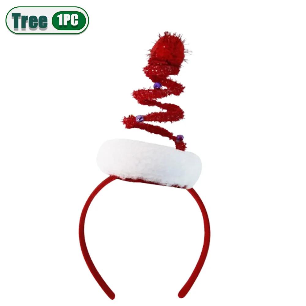 1-20 STÜCKE 2025 Neue Weihnachts-Haarbänder Festliche Partydekoration Erwachsene Kinder Foto-Requisiten Weihnachtsmütze Schneemann Stirnband
