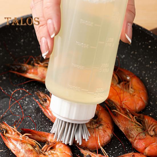 Průhledná láhev na olej se stupnicí Design s flexibilními štětinami Potravinářský nástroj na grilování bez obsahu BPA na olej