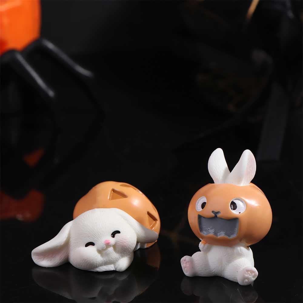 Ghost Halloween Decorations Figurine Rabbit Cartoon Rabbit Ghost Micro Ornaments  Desk Decor