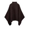 Fall and Winter New Women's Minimalist Retro Blended Fabric Asymmetric Stand Collar Knitting Cape Coat 3739027