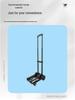 Compact Foldable Trolley: Portable Handcart for Supermarket Shopping and Luggage Transport