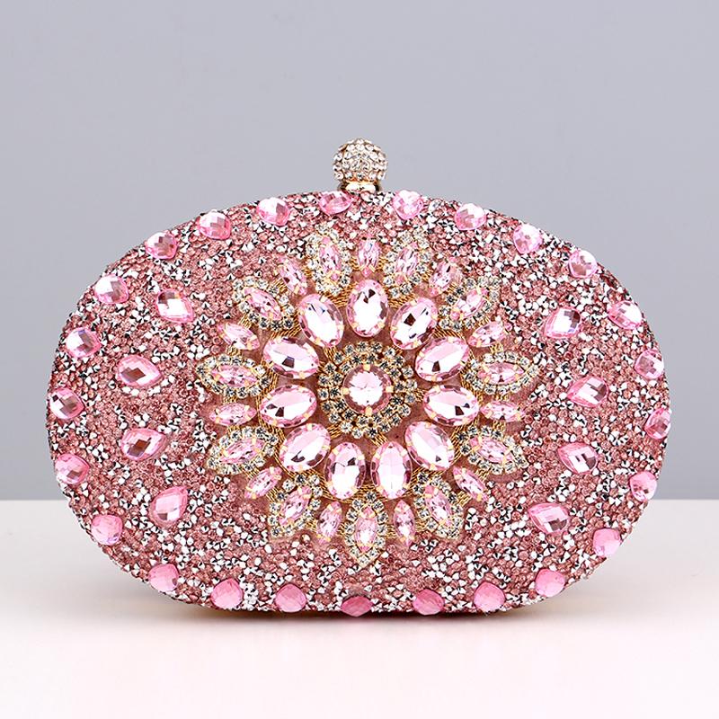 Diamond Women Luxury Clutch Evening Bag Wedding Crystal Ladies Cell Phone Pocket Purse Female Wallet for Party Quality Gift