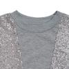 Autumn Women's Sequin Spliced Loose Fit Long-Sleeve Pullover Hoodie