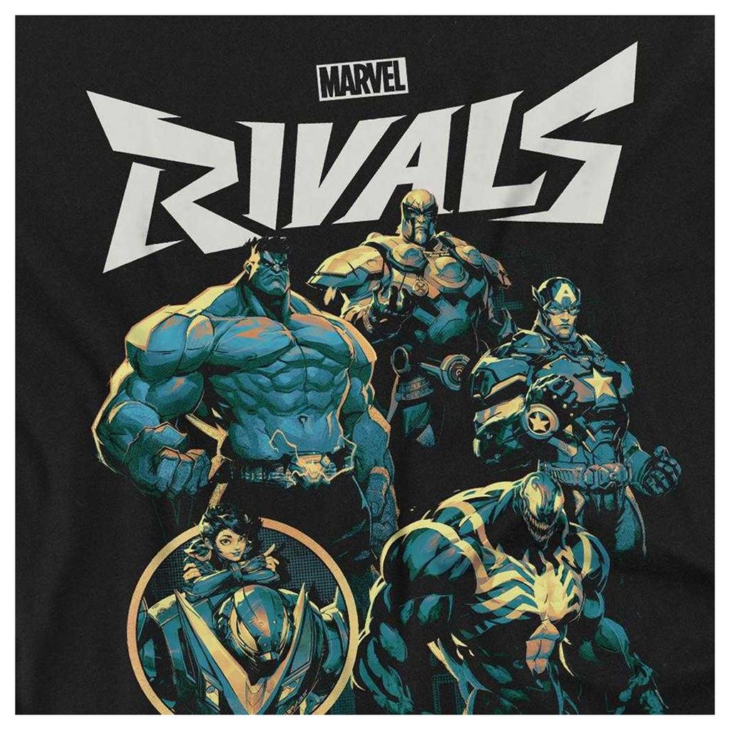 Marvel Rivals Unisex Erwachsenen Vanguard T-Shirt mit Rückendruck