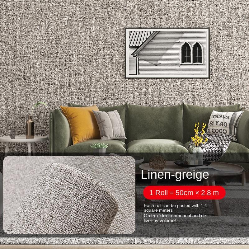 

0.5x2.8m 3D Wall Linen New Design Self-adhesive Living Room Bedroom Waterproof Wallpaper Children s Room Decorative Wall 280cmx50cm