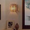 Hemp Rope Rattan Wall Lamp Antique Asia Hotel Indoor Living Room Bedroom and Office Vanity  Modern E27 Woven Bedside Wall Light