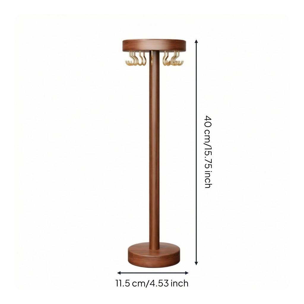 Tabletop Jewelry Display Stand Sturdy Freestanding Organizer with Hooks Compact Bracelet and