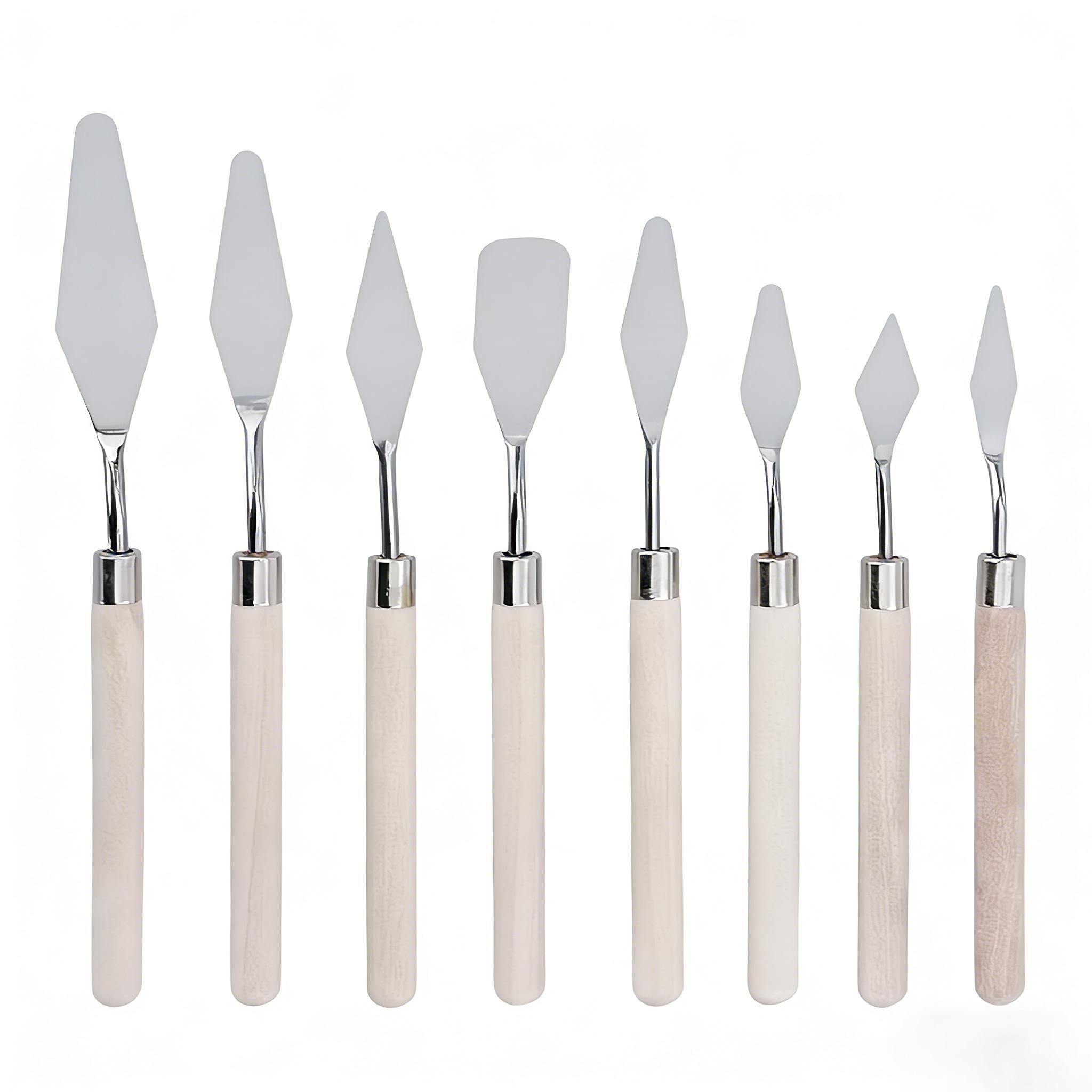 7Pcs/Set Stainless Steel Oil Painting Knives Artist Crafts Spatula Palette Knife Mixing Scraper Art Tools