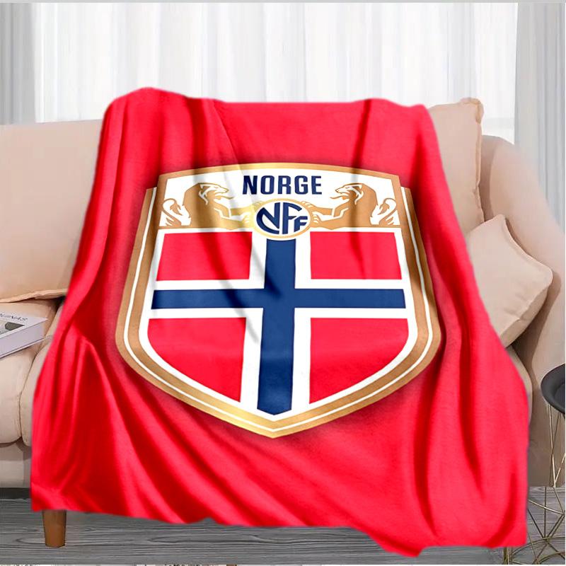 Norwegian Football Crest Blanket Suitable for Sofas, Beds, Offices, And Camping - Perfect Gift for Halloween Christmas