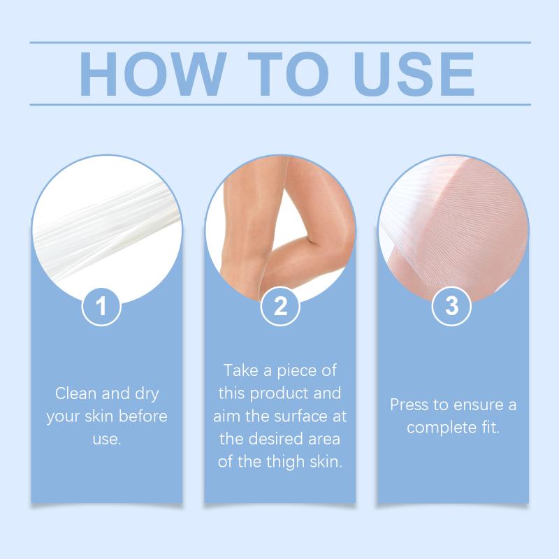 Anti Chafing Thigh Patch Clear Breathable Adhesive Relieves Skin Friction Comfortable for Sport Events