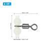 PATIKIL 3 Way Swivel 20 Pack Crossline T Turn Rolling