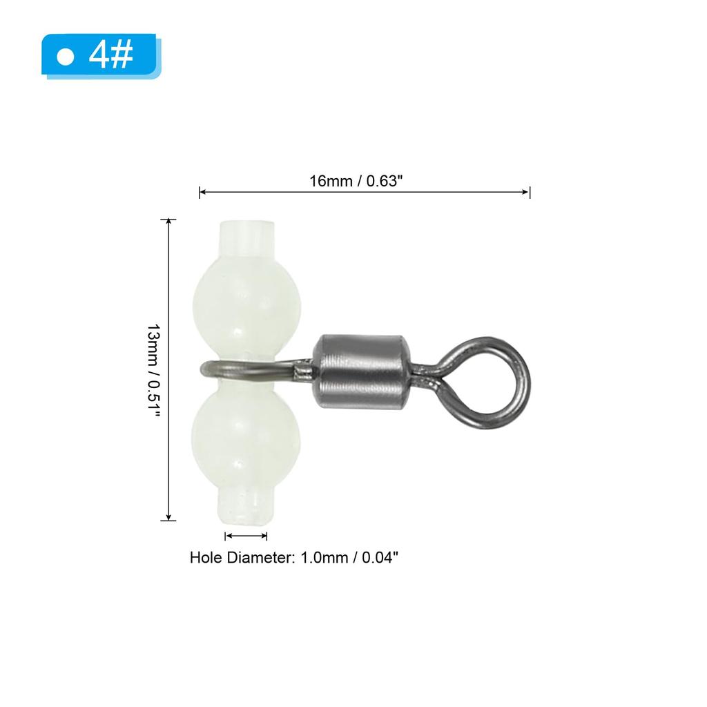 PATIKIL 3 Way Swivel 20 Pack Crossline T Turn Rolling