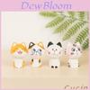 Lucky Cat Small Figurine Wooden Craft Home Office Decor Gift For Celebrations