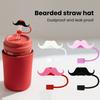 2 Peças Tampa de Silicone para Canudo Diâmetro Interno 10mm Design de Urso Tampa de Canudo Protetor de Canudo à Prova de Poeira para Copos e Garrafas Tampa de Vedação Reutilizável para Bebidas