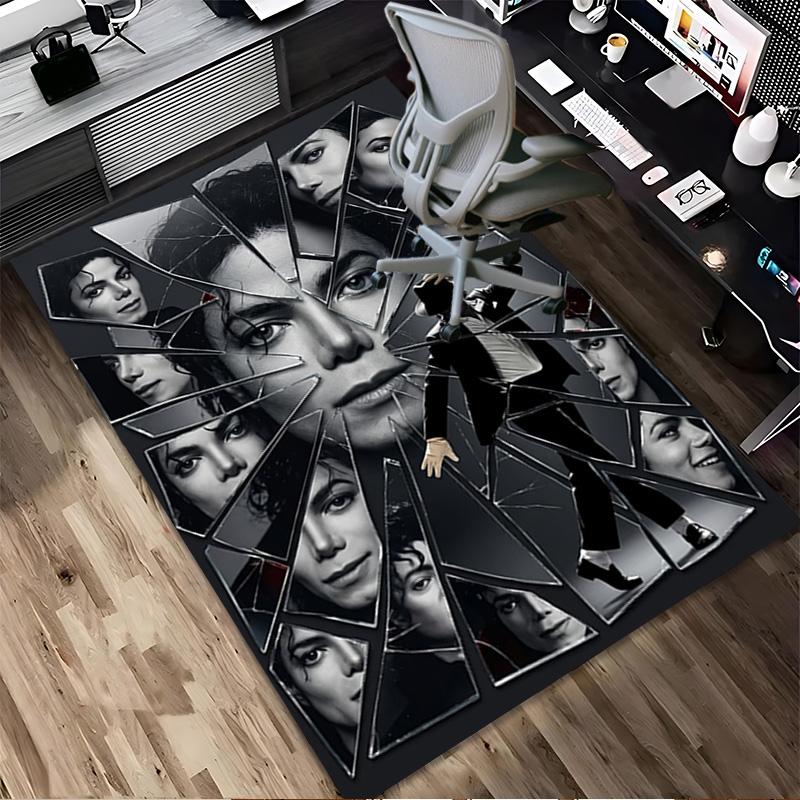 Tappeto Antiscivolo per Soggiorno Michael Jackson Tappeto Morbido per Camera da Letto Sala Giochi Stanza dei Bambini Divano Ufficio Decorazione Casa Zerbino