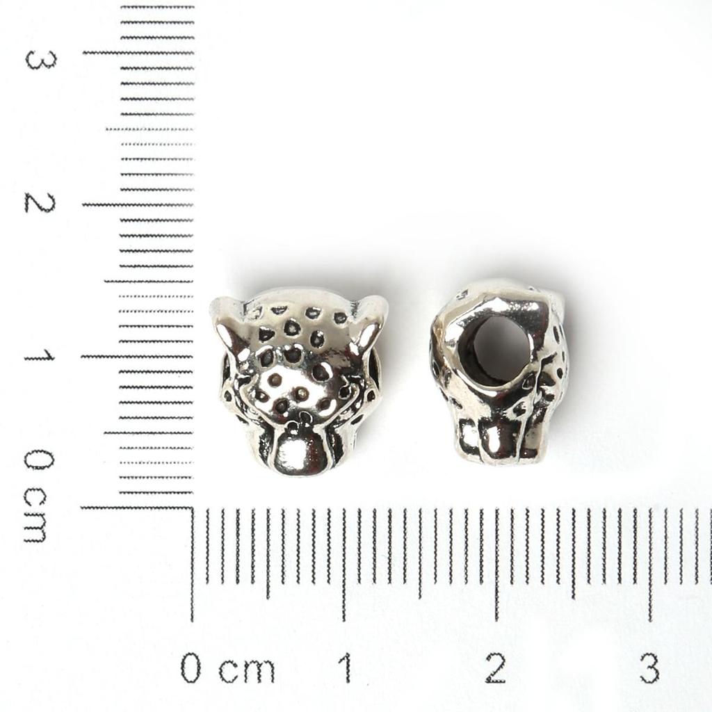 10 bucăți 12 * 12 mm pandantive din aliaj de zinc cu cap de leopard pentru realizarea de componente de bijuterii pentru decorarea farmecului DIY