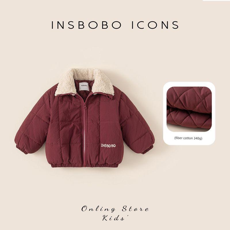 Cotton-Padded Jacket, Boys  Coat, Baby Red Winter Clothing, Girls  Thickened Clothes, New Winter Children s Clothing, New Year Cotton-Padded Jacket Purple Red 90