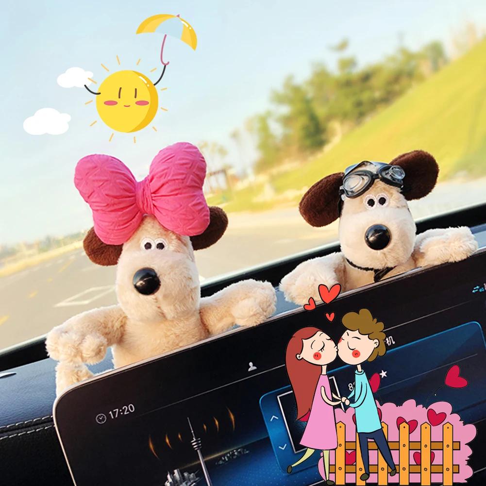Cane Cucciolo Peluche Occhiali Decorazione Specchietto Retrovisore Auto Ornamento Auto Ciondolo Decorazione Console Centrale Accessori per la Casa