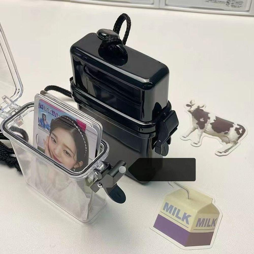 With Rope Photocards Storage Box Photo Organizer Album Case Container Idol Photo Holder  Stationery