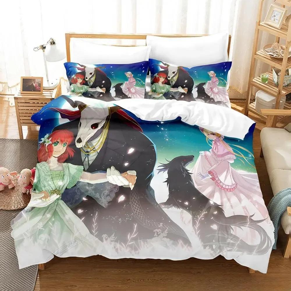 New 3D Print Anime Mahou Tsukai no Yome Bedding Set Single Twin Full Queen King Size Bed Set Adult Kid Bedroom Duvet cover Sets