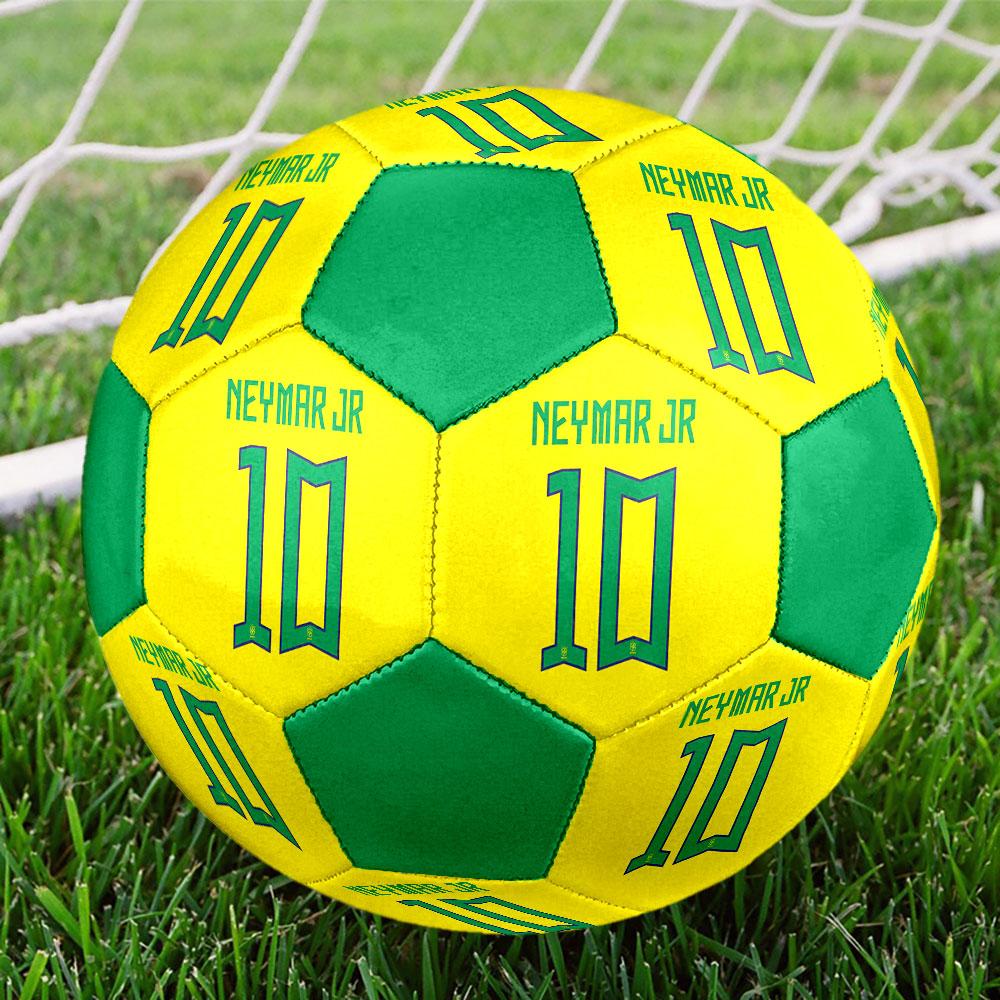 Neymar Soccer Ball Size 5 Colorful Machine Stitched PVC Competition Ready Durable High-Bounce