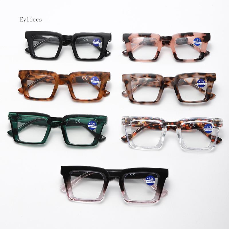 Women Fashion Style Reading Glasses Men Retro Anti Blue Light Compupter Glasses New HD Large Frame Far Sighted Eyewear Diopter