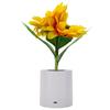 Artificial Flower Table Lamp Rechargeable LED Double Headed Sunflower Night Light for Bedroom Decoration