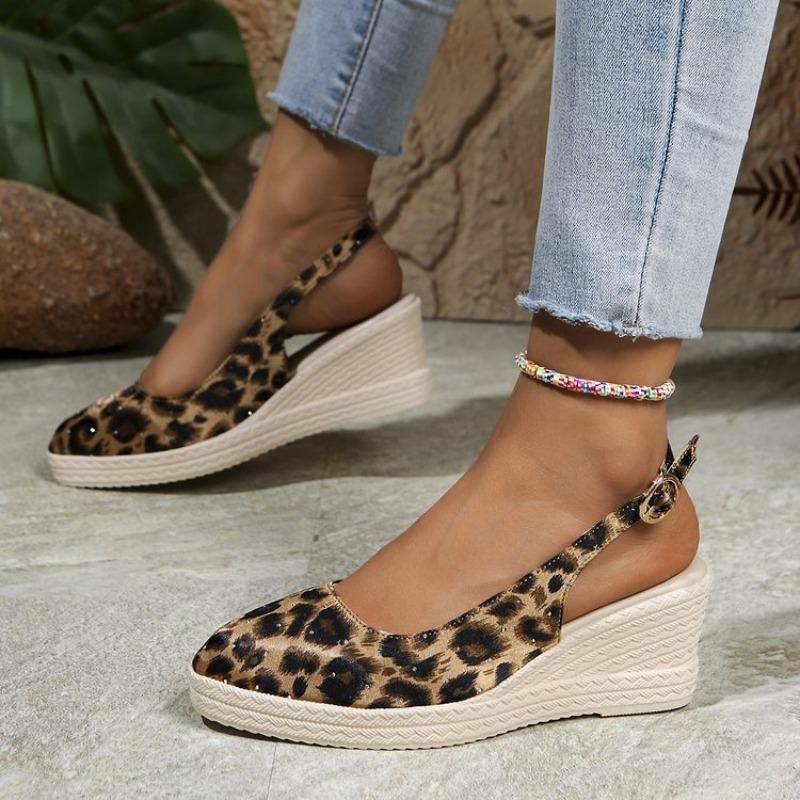 Medium-heeled Shoes Thick-soled Sponge Sandals Slope-heeled Sandals Thick-heeled Sandals