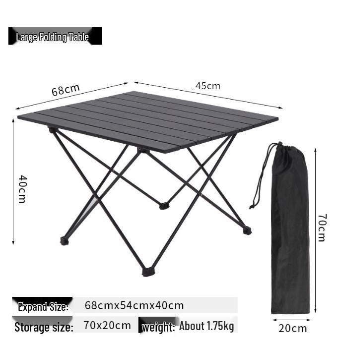 Portable Aluminum Folding Outdoor Table for Camping, Picnics, and BBQs