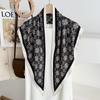 Premium retro printing autumn new silk scarf fashionable versatile diagonal headscarf decorative jeans belt triangle scarf