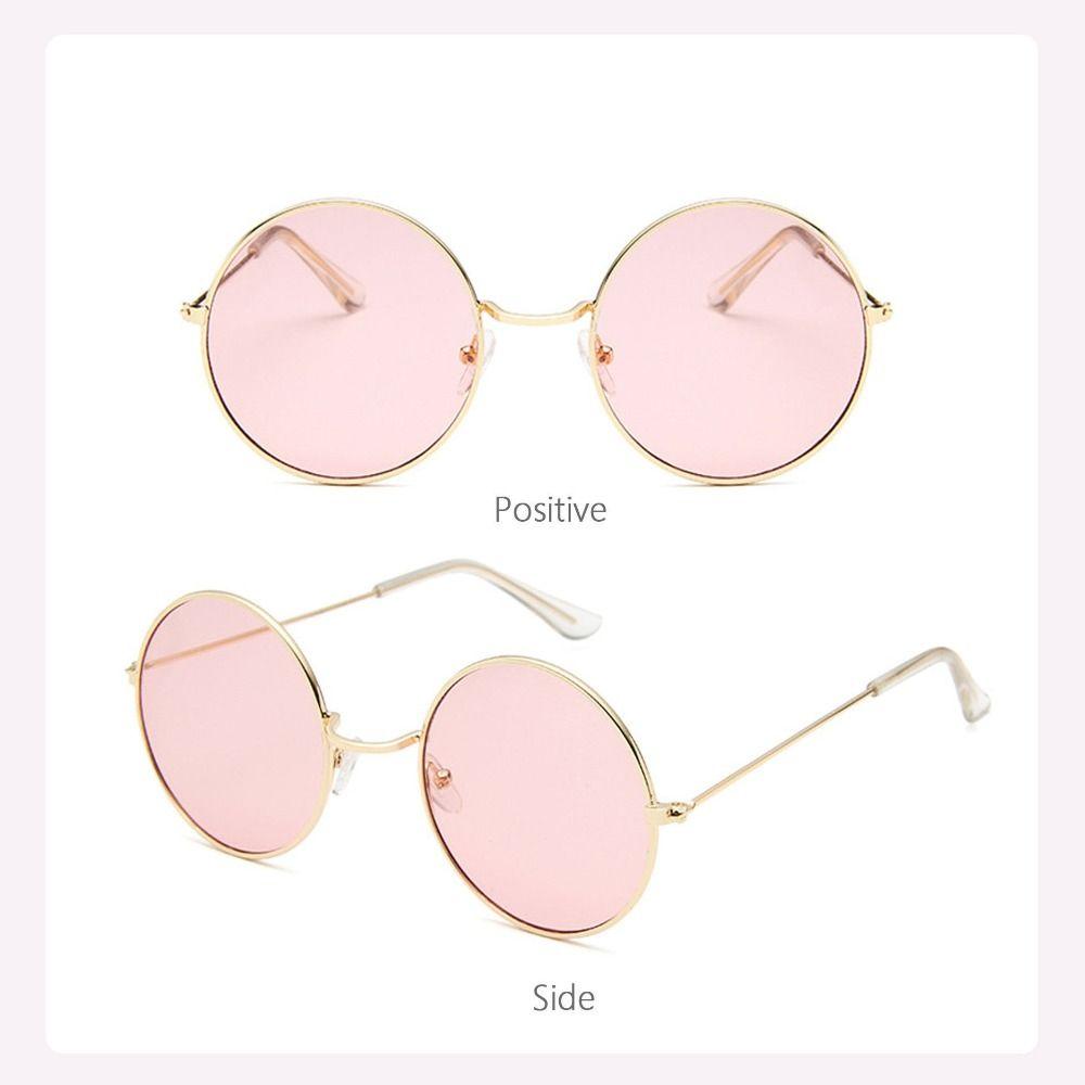 Punk Round Sunglasses Metal Frame Eyewear Fishing Sunglasses  for Women Man