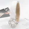 Glitter Sparkling Rhinestone Belt Versatile Slide Buckle Belt Fashion Trendy Waistband  Women