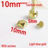 10MM Octagonal Football Studs: Polygonal Decorative Rivets & Bottom Protective Feet for Bags