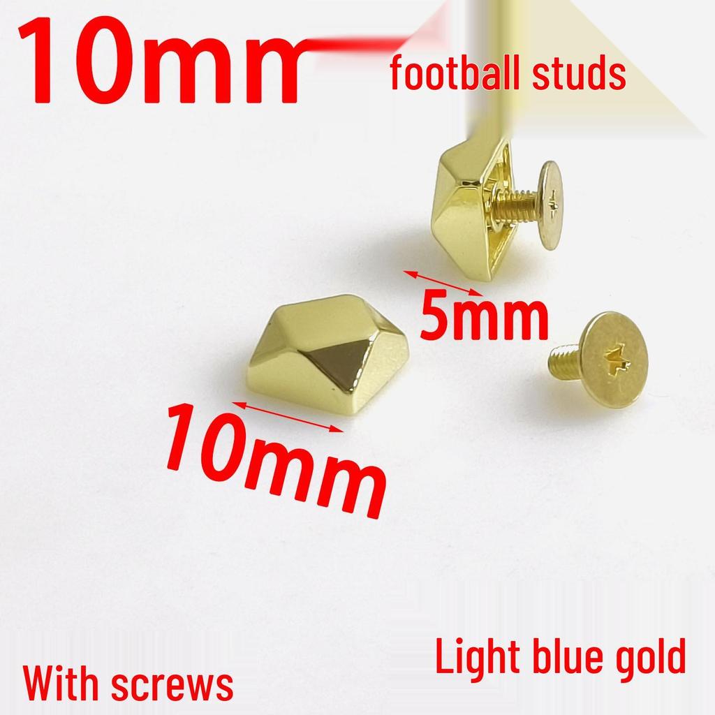 10MM Octagonal Football Studs: Polygonal Decorative Rivets & Bottom Protective Feet for Bags