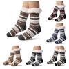 Ultra-thick Cashmere Slipper Socks Winter Warm Fuzzy Home Socks with Non-Slip Silicone Grips for Women Men