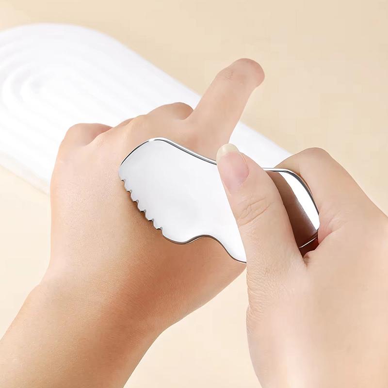 Body Massager Facial Lifting For Muscle Relaxing Soft Tissue Reduce Head Neck Back Pain Stainless Steel Gua Sha Board Scraping