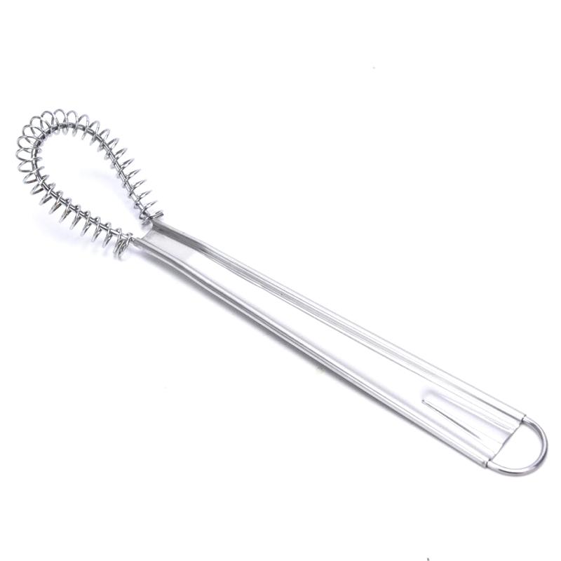 Frusta Manuale a Molla in Acciaio Inossidabile da 20 cm Mini Miscelatore da Cucina per Uova Salse