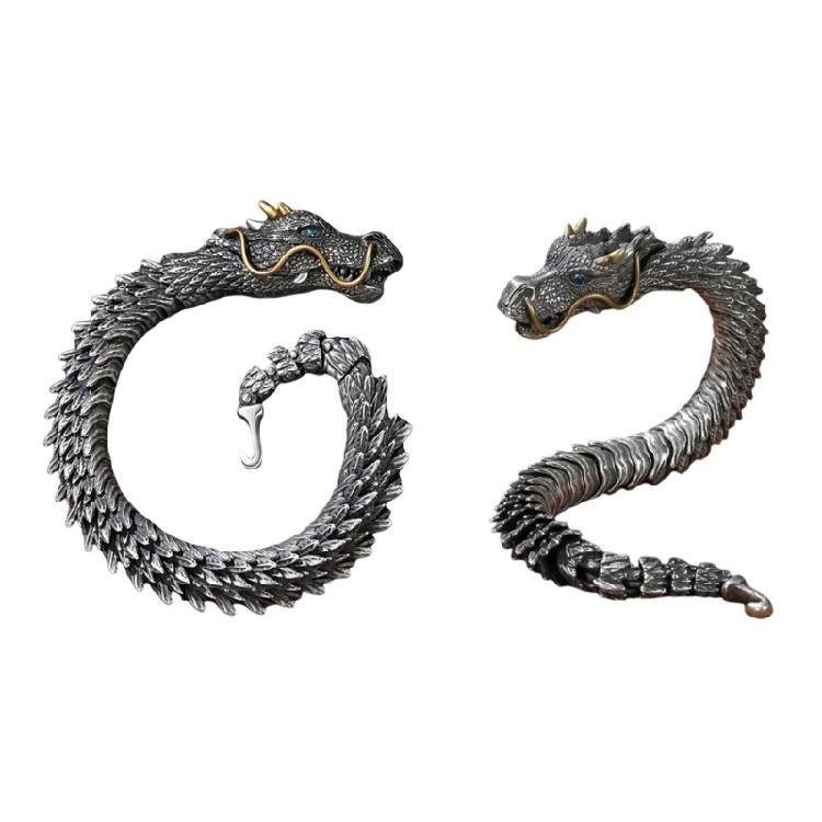 Trendy Loong Copper Bracelet Trendy Dragon Motifs Copper Bangles Stylish Wristband for Unique Style Statement