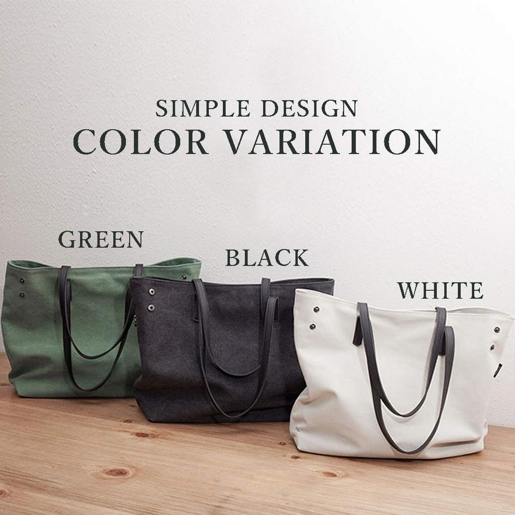 Conjunto de Bolsas Tote GOLWIS de 2 Peças, Lona, Bolsa Interna, Segunda Bolsa, Sacola Ecológica, Mãe, Casual, Simples, Rústico, Feminino, bag0036, Verde