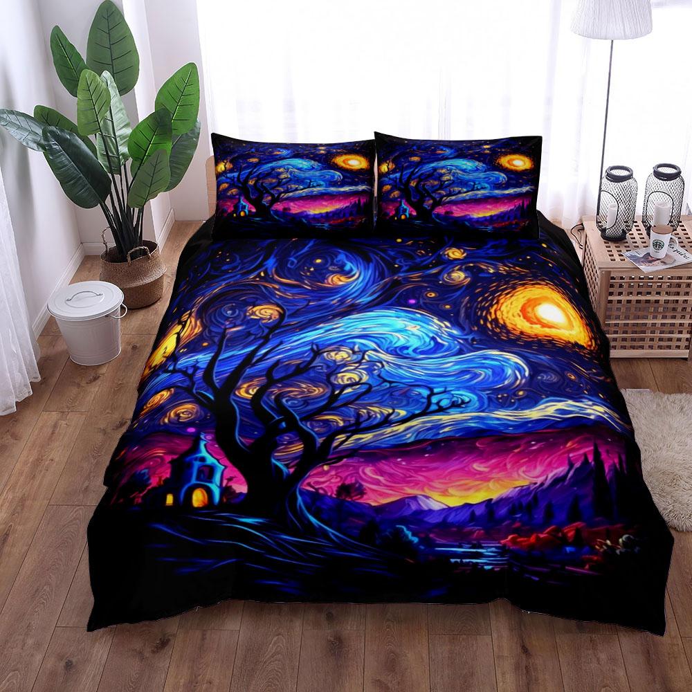 Brocéliande Art Duvet Cover Set King Queen Double Full Twin Single Size Bed Linen Set