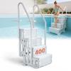 4-Step Grey Pool Ladder of 2 Handrails Supports 400 Lb for 48-54 In Pool