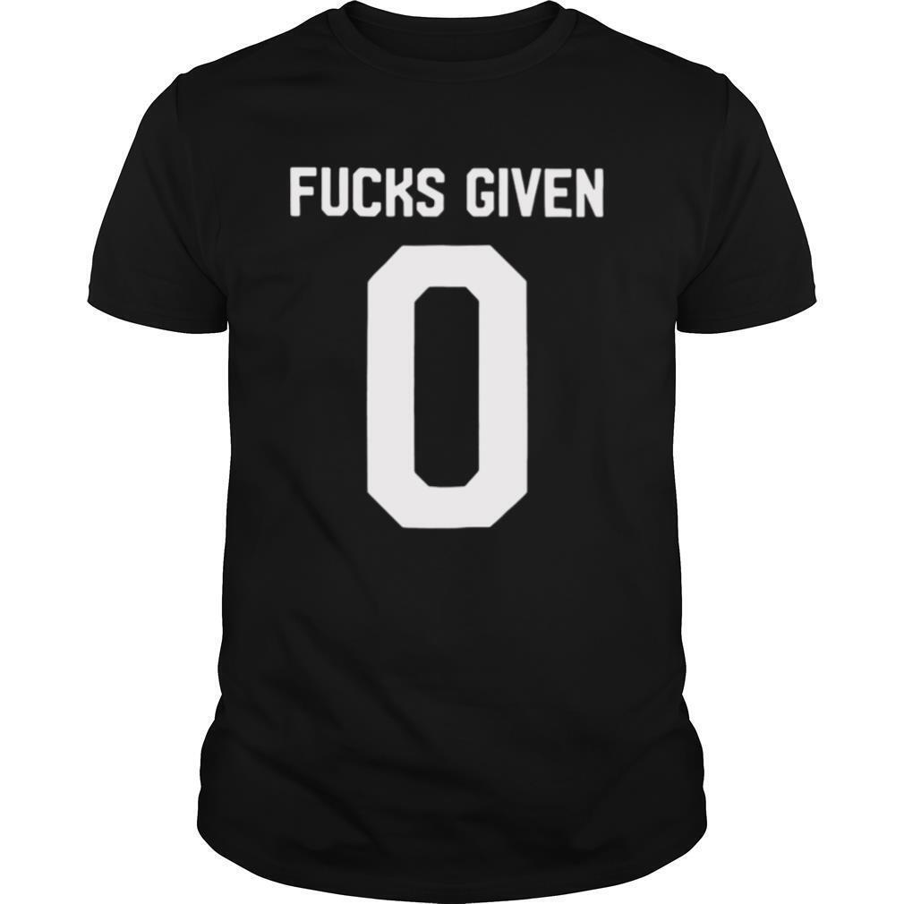 Zero F*cks Given Funny T Shirt Mens Womens Tees Top tee don t care 2XL