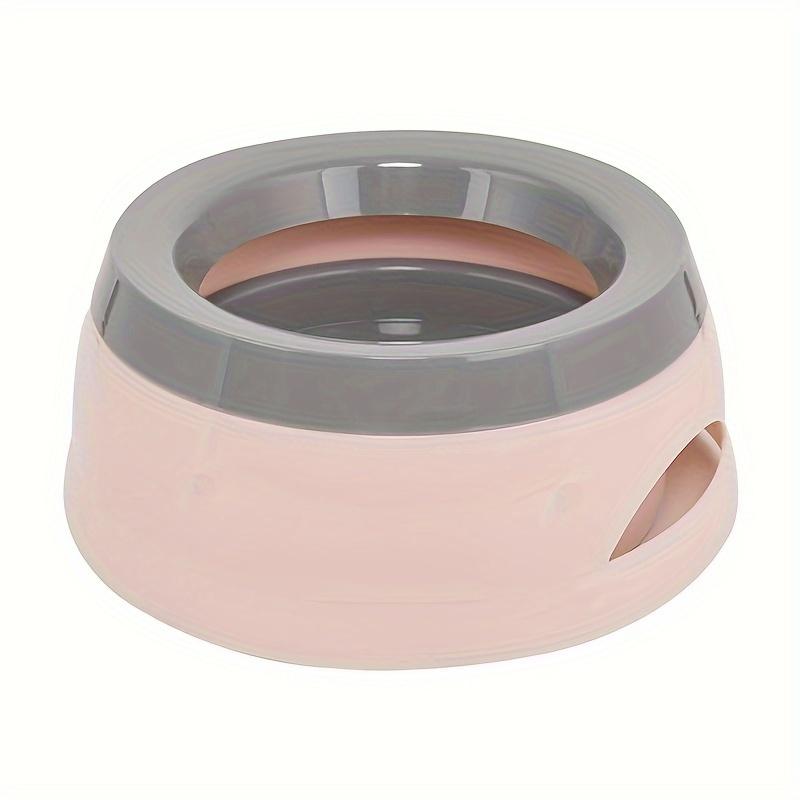 

Anti Splash No Spill Dog Water Bowl With Floating Disk Slow Water Feeder Non Slip Base For Dogs Cats Car Travel Home Daily Use розовый