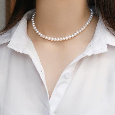 Temperament All-Match Pearl Necklace Dámska jednovrstvová retiazka na kľúčnu kosť