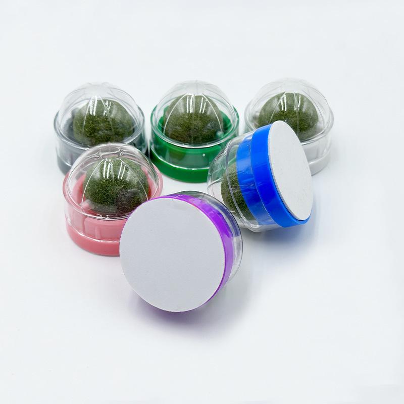 Self-Adhesive Rotating Catnip Lickable Toy Ball for Boredom Relief and Self-Play