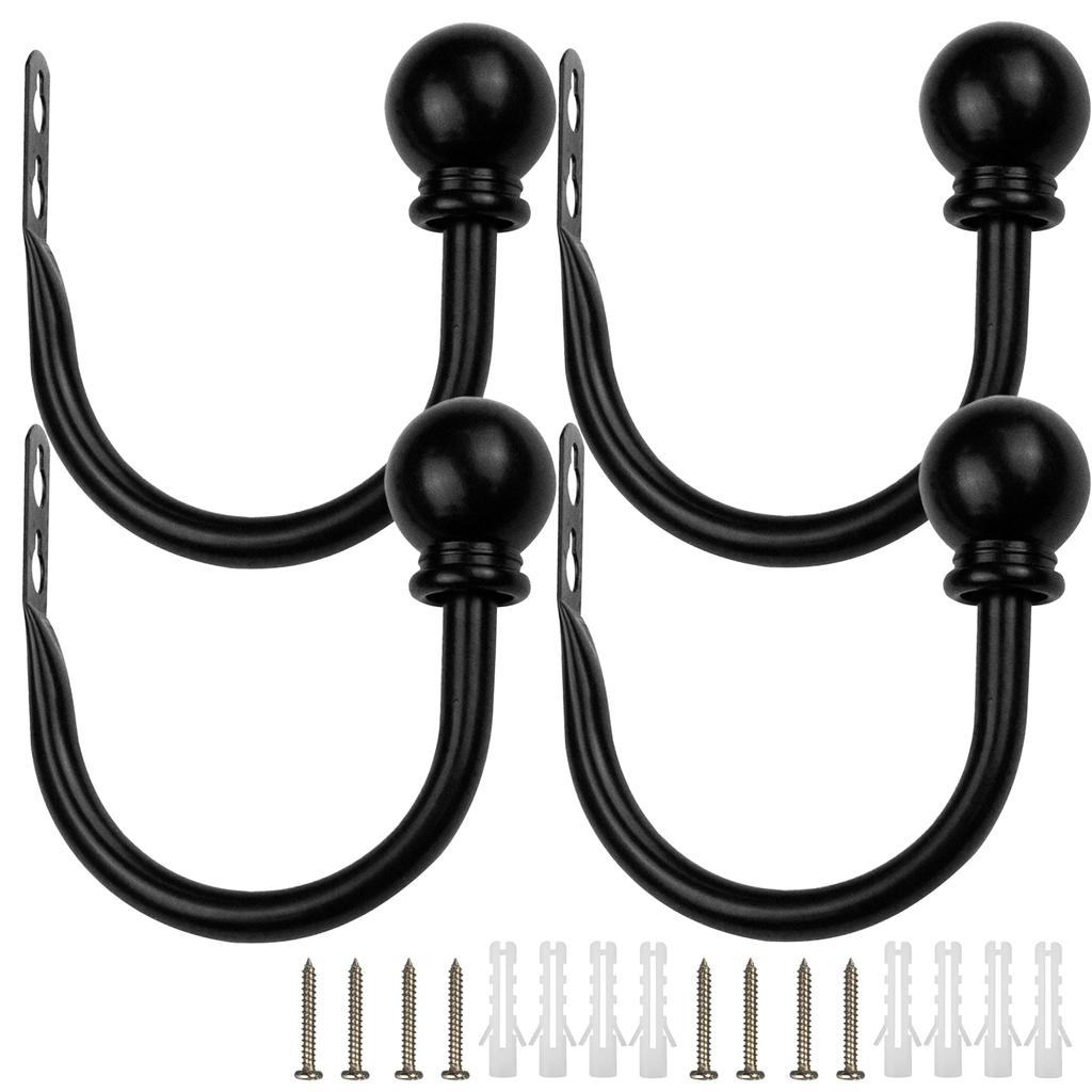 2 st Gardinhållare Metall Bindband Gardinhållare för Vägg Dekorativa Gardinhållare U-formade Gardinkrokar Hållare