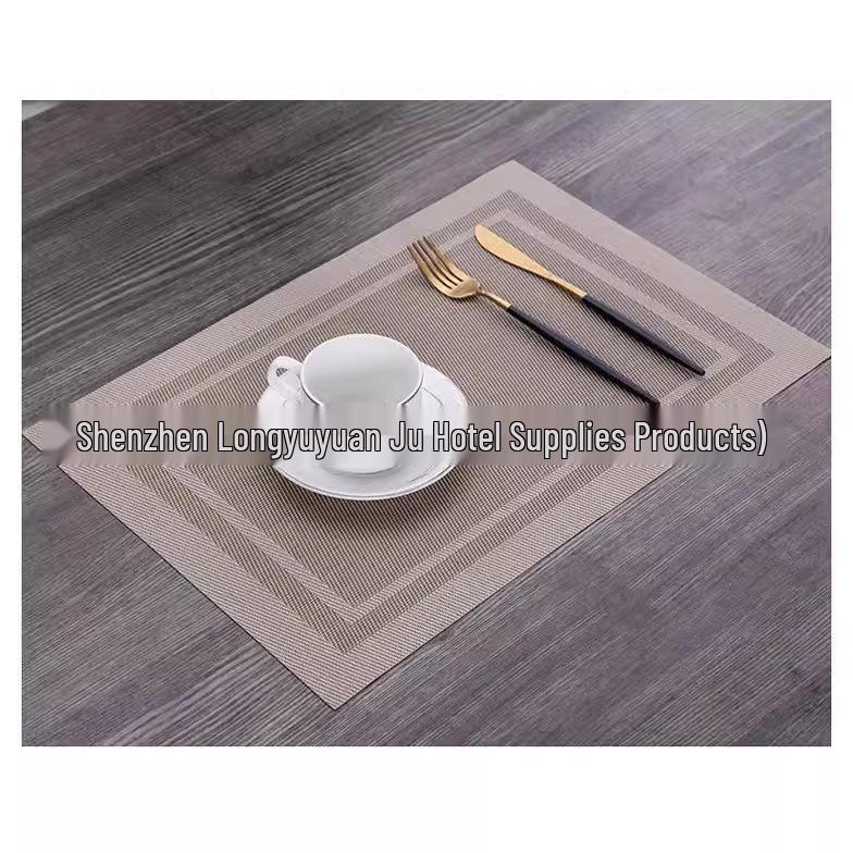 European-Style PVC Placemat - Heat-Resistant, Double-Frame Design for Western Food