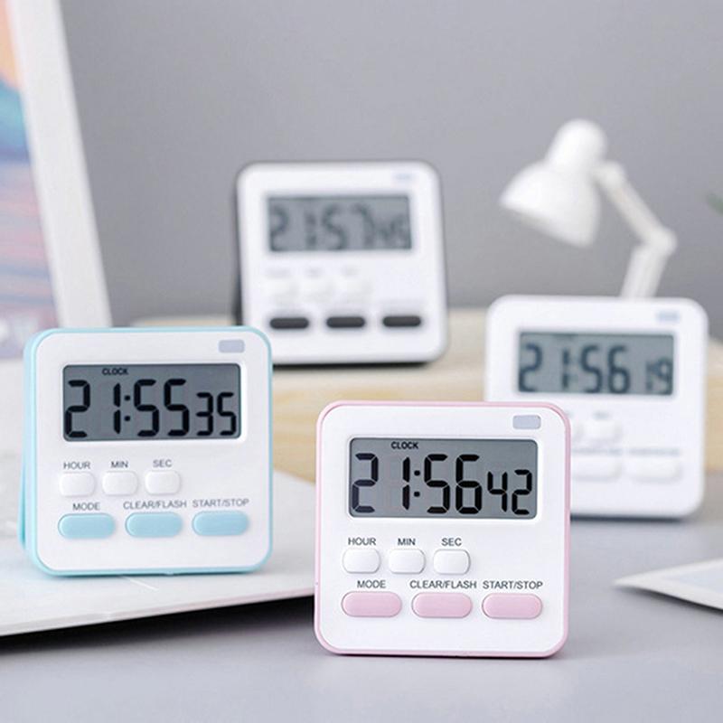 With Flashing Light Timer Cooking Kitchen Sport Study Alarm Clock Big Digits